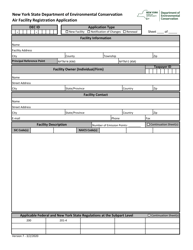 Air Facility Registration Application - New York, Page 3