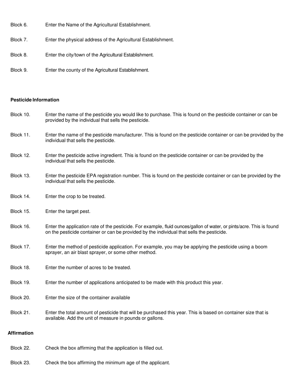 Restricted Use Pesticide Purchase Permit Application - New York, Page 4