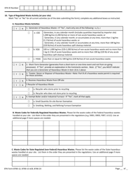 EPA Form 8700-12 (8700-13 A/B; 8700-23) Hazardous Waste Report Site Identification Form - New York, Page 3