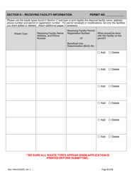 6 Nycrr Parts 364/381 Waste Transporter Permit Application - New York, Page 4