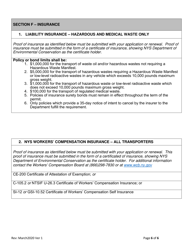 6 Nycrr Parts 364/381 Waste Transporter Permit Application - New York, Page 6