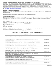 Wastewater Treatment Facility Design, Planning and Flow Management Annual Certification Form - New York, Page 4