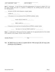 Molst Legal Requirements Checklist for People With Developmental Disabilities - New York, Page 3