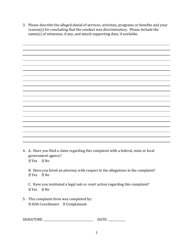 Appendix C Americans With Disabilities Act Complaint Form - New York, Page 3