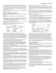 Instructions for Form NYC-208 Claim for New York City Enhanced Real Property Tax Credit for Homeowners and Renters - New York, Page 3