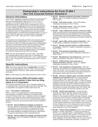Instructions for Form IT-204, IT-204-IP, IT-204.1, IT-204-CP - New York, Page 15