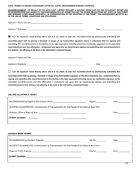 Form PERM75 Consolidated Application and Permit for Highway Work and Use &amp; Occupancy for Fiber Optic Facilities and Supporting Infrastructure - New York, Page 12
