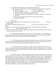 General Form 5C (Criminal Form 4) Affidavit in Support of Issuance of Family Court Temporary Order of Protection (By Peace or Police Officer, Agency or Designated Person) - New York, Page 2