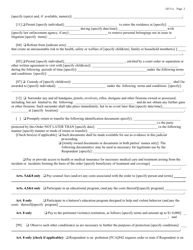 General Form 5A Order of Protection - New York, Page 2