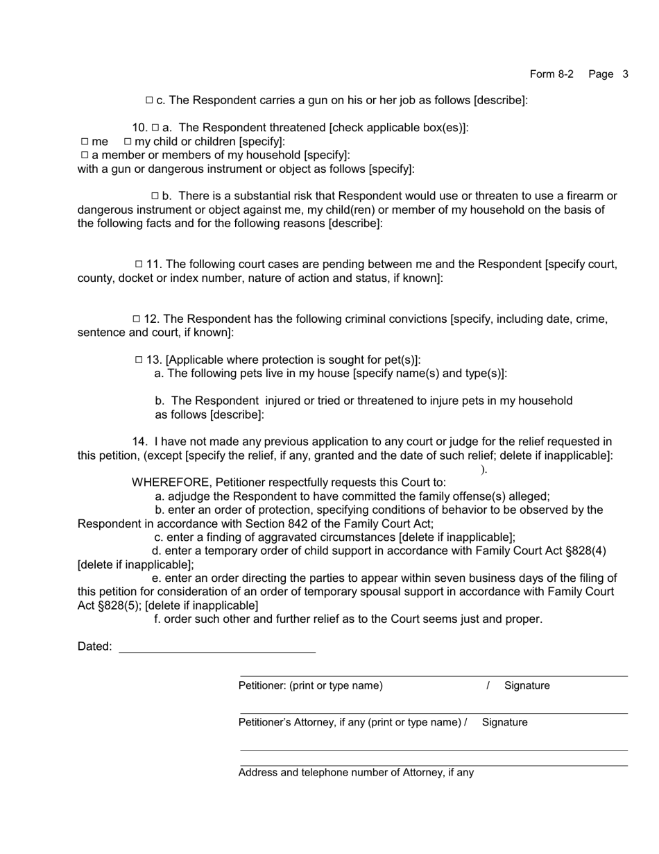 Form 8-2 - Fill Out, Sign Online and Download Printable PDF, New York ...