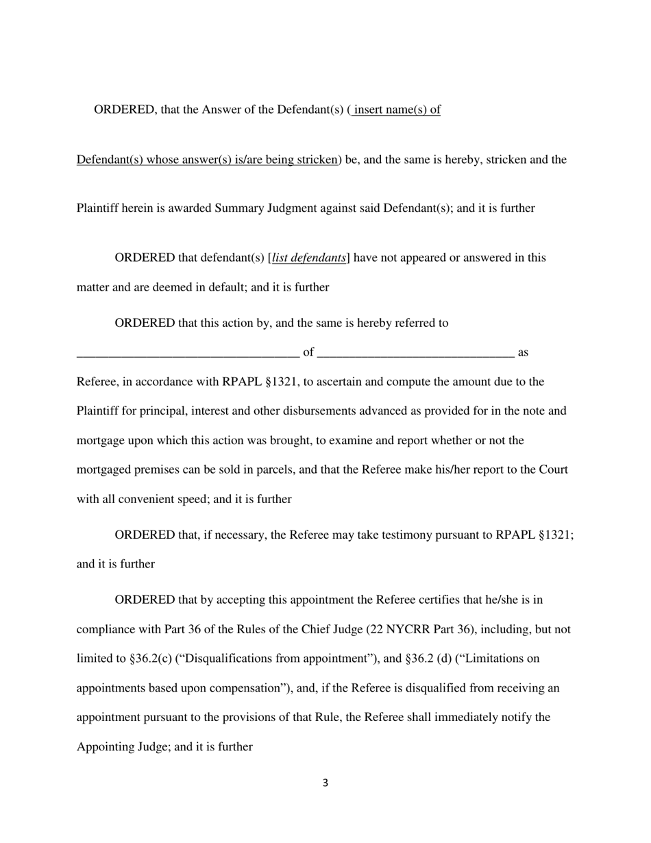 Order of Reference and Summary Judgment - Queens County, New York, Page 3
