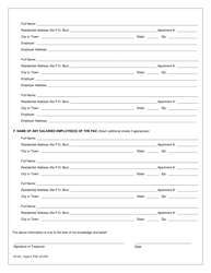 Form CF-02 Type 2 Political Action Committee (Pac) Campaign Finance Registration Form - New York, Page 2