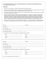 Form CF-02 Type 8 Independent Expenditure Committee Campaign Finance Registration Form - New York, Page 2