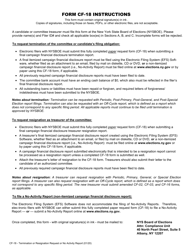 Form CF-18 Termination or Resignation Request Form/No-Activity Report Form - New York, Page 2
