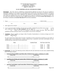 Ll.m. Certificate of Attendance Form - New York