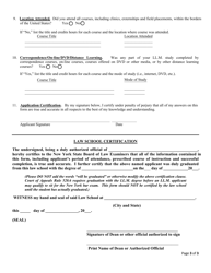 Ll.m. Certificate of Attendance Form - New York, Page 3