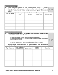 Appointment Investigation Questionnaire - New York City, Page 14