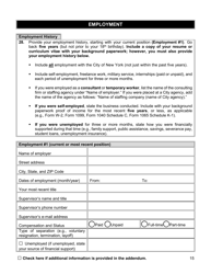 Appointment Investigation Questionnaire - New York City, Page 15