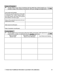 Appointment Investigation Questionnaire - New York City, Page 25