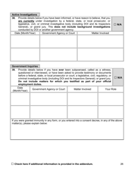 Appointment Investigation Questionnaire - New York City, Page 26