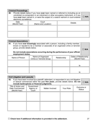 Appointment Investigation Questionnaire - New York City, Page 27