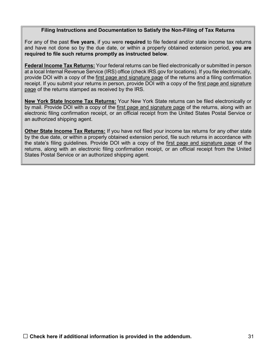 Appointment Investigation Questionnaire - New York City, Page 31