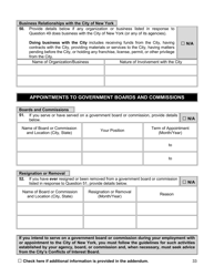 Appointment Investigation Questionnaire - New York City, Page 33