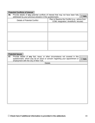 Appointment Investigation Questionnaire - New York City, Page 43
