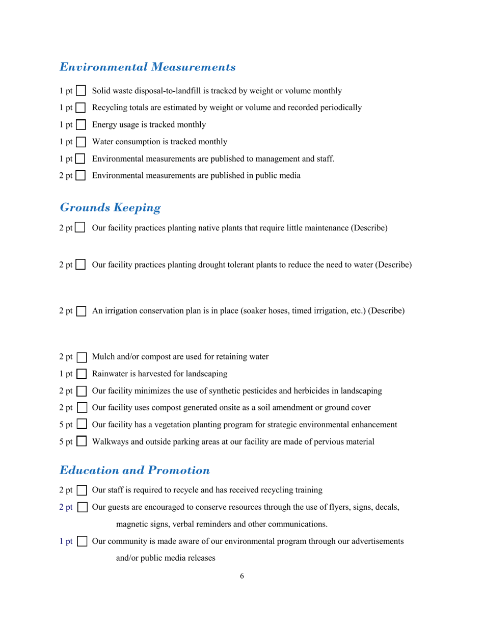 Nc Green Travel Program Hotel  Lodging Application - North Carolina, Page 6
