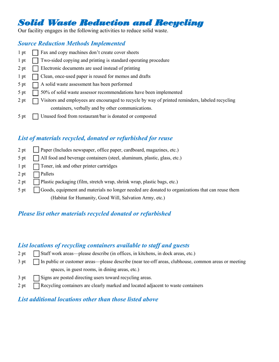 Nc Green Travel Program Golf Facility Application - North Carolina, Page 5