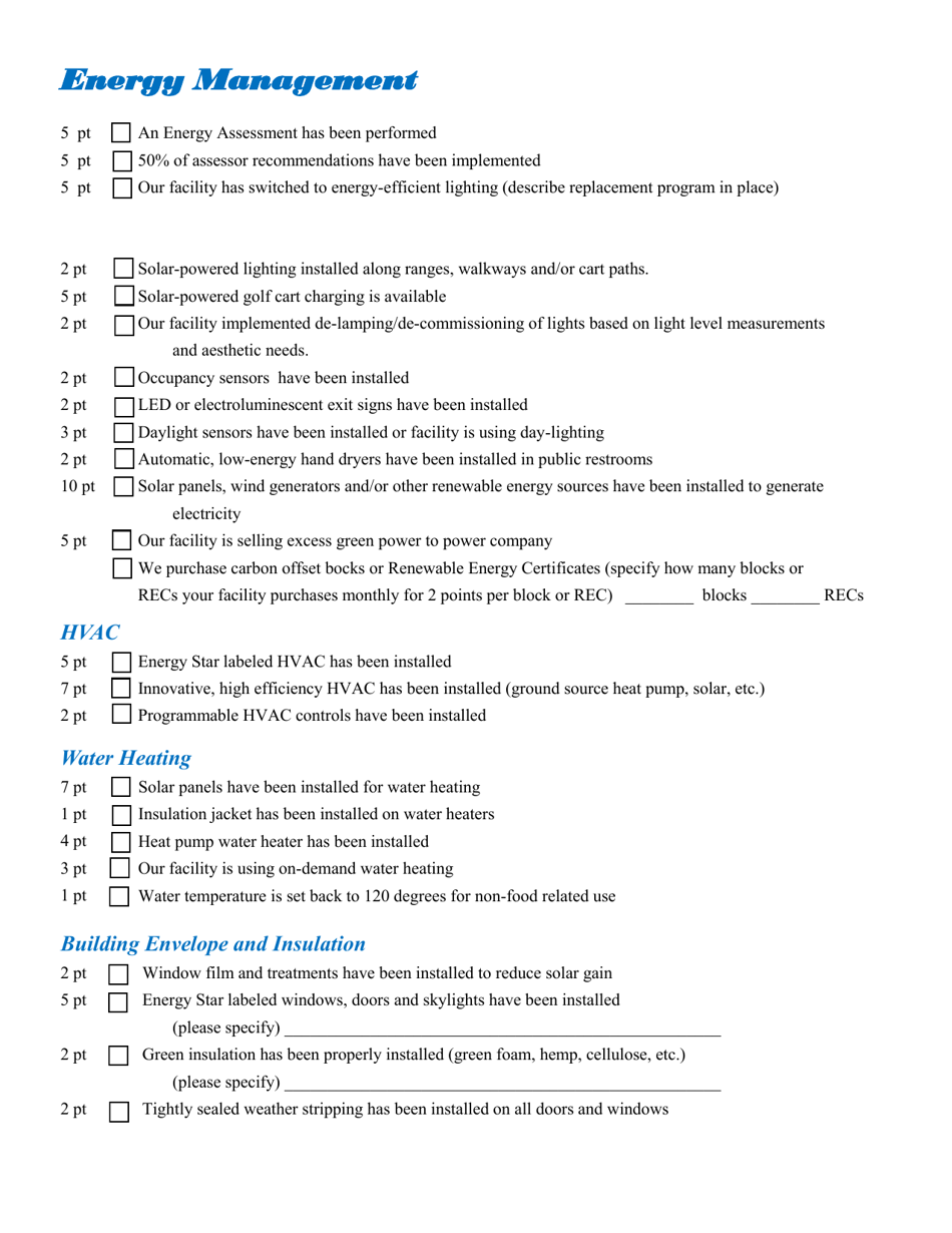 Nc Green Travel Program Golf Facility Application - North Carolina, Page 6