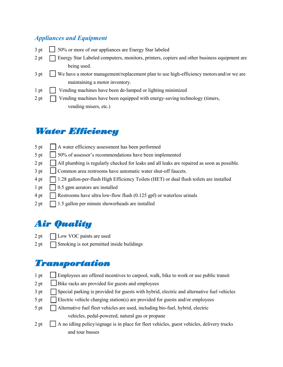 Nc Green Travel Program Golf Facility Application - North Carolina, Page 7