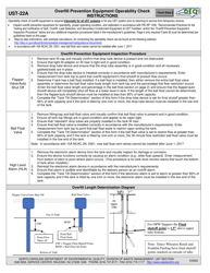 Document preview: Form UST-22A Overfill Prevention Equipment Operability Check - North Carolina