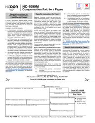 Form NC-1099M Compensation Paid to a Payee - North Carolina, Page 2