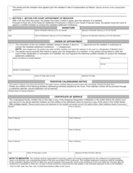 Form AOC-CV-825 Designation of Mediator in Family Financial Case - North Carolina, Page 2