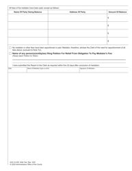 Form AOC-G-303 Report of Mediator in Clerk Program Mediation - North Carolina, Page 2