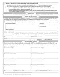Form AOC-G-302 Designation of Mediator in Matter Before Clerk of Superior Court - North Carolina, Page 2
