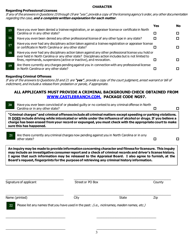 Application for Certified General Certification - North Carolina, Page 13
