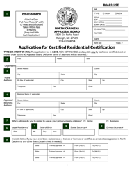 Application for Certified Residential Certification - North Carolina, Page 12