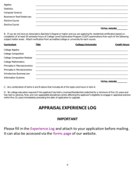 Application for Certified Residential Certification - North Carolina, Page 17