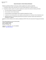 Form SFN51746 Request for Authorization to Sell Bulk Antifreeze - North Dakota, Page 2
