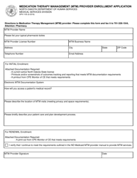 Document preview: Form SFN1105 Medication Therapy Management (Mtm) Provider Enrollment Application - North Dakota