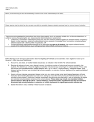 Form SFN51826 Request for Emergency Declaration State Aid Eligibility - North Dakota, Page 2