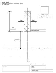 Document preview: Form SFN16490 Ditch Block - North Dakota