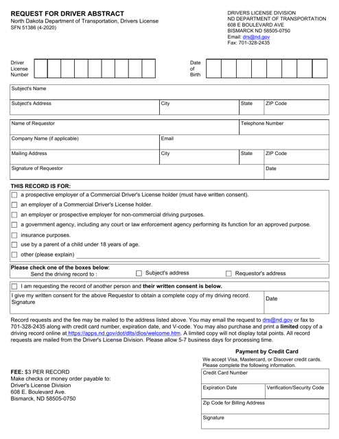 Form SFN51386  Printable Pdf