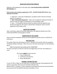 Backflow Tester Certification Application - Ohio, Page 3