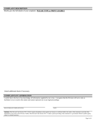 Form COM3688 Real Estate Complaint Form - Ohio, Page 4
