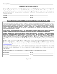 Residential Property Disclosure Form - Ohio, Page 5