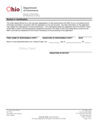 Form REPL-19-0001 Federally Regulated Appraisal Management Company Application - Ohio, Page 3