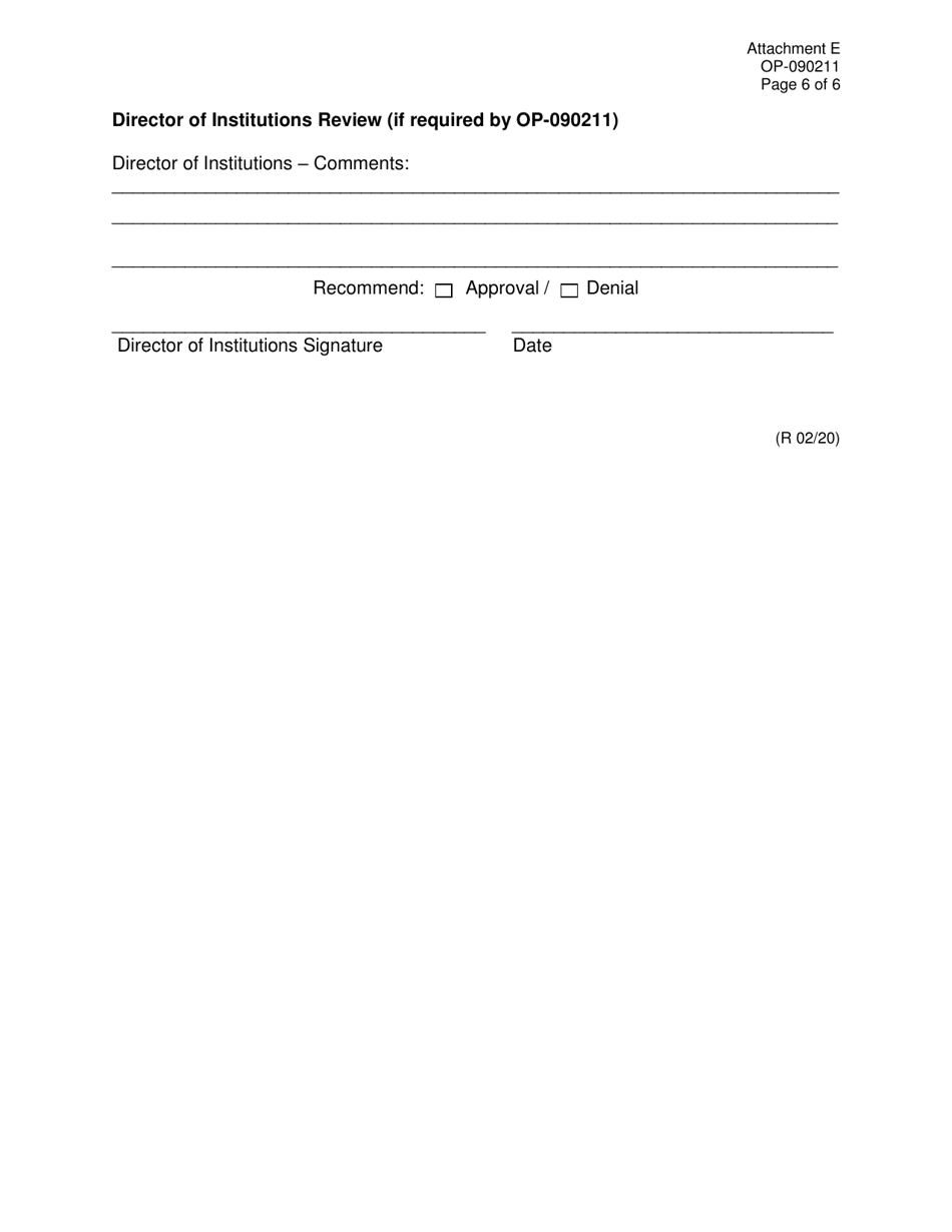 Form OP-090211 Attachment E Special Event Proposal - Oklahoma, Page 6